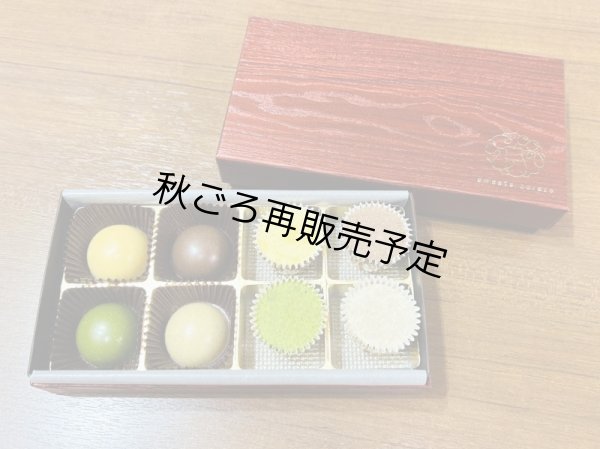 画像1: 新感覚チョコレートと焼チョコレートのミックス　焼千代４種　沙凛沙鈴４種　ミックス　８個入（蒲郡みかん、ショコラ、京抹茶、八丁味噌　各１個） (1)